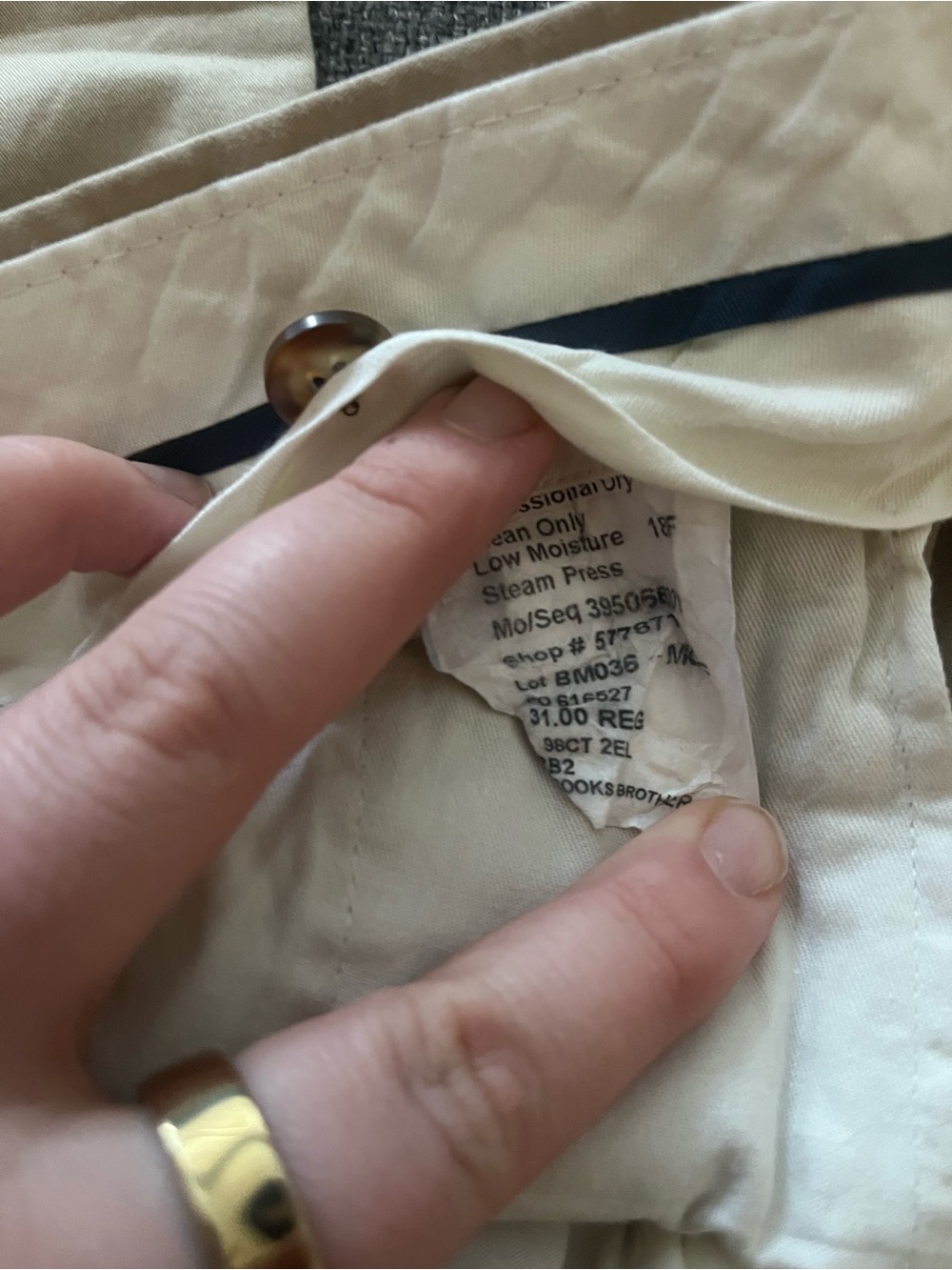 Brooks Brothers Beige Chino Pants - Picture 3 of 3